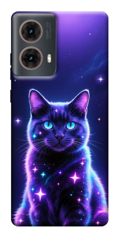 Чохол itsPrint Galaxy purple cat для Motorola Moto G85, котики, купити оптом з доставкою