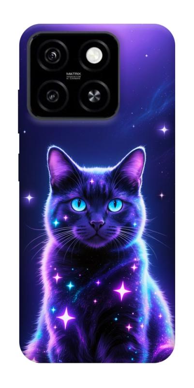 Чехол itsPrint Galaxy purple cat для ZTE Blade A55 4G, котики, купить оптом с доставкой