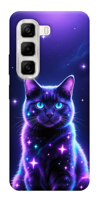 Чохол itsPrint Galaxy purple cat для Infinix Hot 50 4G, котики, купити оптом з доставкою