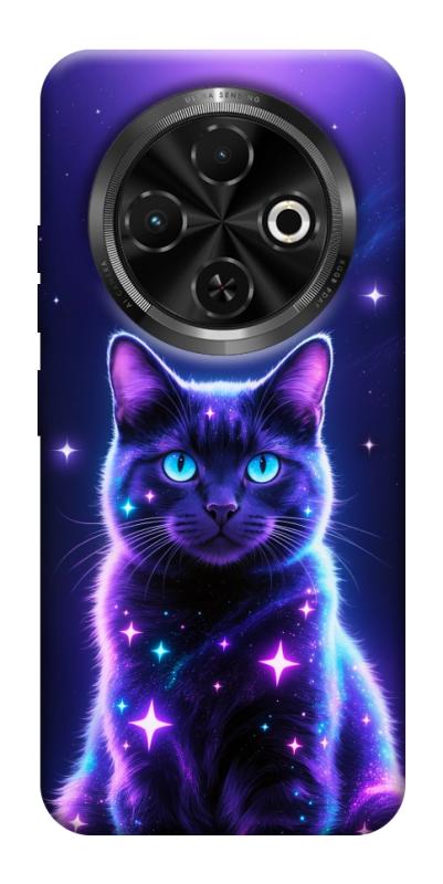 Чохол itsPrint Galaxy purple cat для TECNO Spark 30C, тварини, купити оптом з доставкою