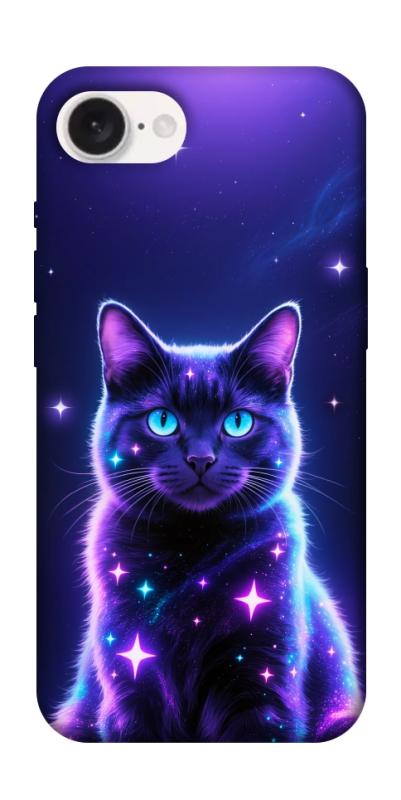 Чехол itsPrint Galaxy purple cat для Apple iPhone 16e (6.1"), котики, купить оптом с доставкой