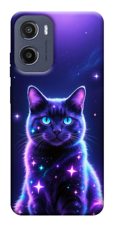 Чехол itsPrint Galaxy purple cat для Motorola Moto G05, котики, купить оптом с доставкой