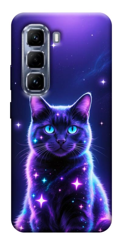 Чохол itsPrint Galaxy purple cat для Infinix Hot 50 Pro, котики, купити оптом з доставкою