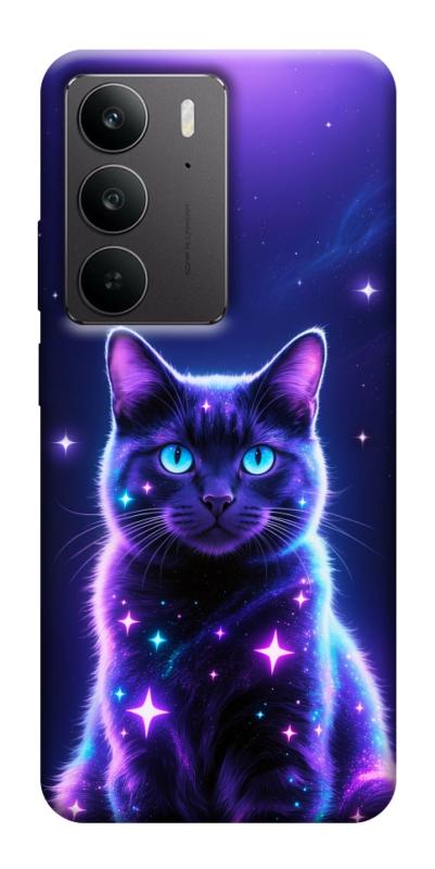 Чехол itsPrint Galaxy purple cat для Realme C75, котики, купить оптом с доставкой