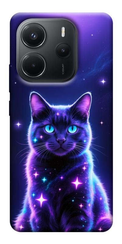 Чехол itsPrint Galaxy purple cat для Xiaomi Redmi Note 14 4G (Europe version), котики, купить оптом с доставкой