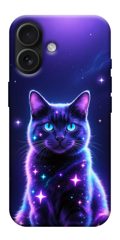 Чехол itsPrint Galaxy purple cat для Apple iPhone 17 (6.3"), животные, купить оптом с доставкой