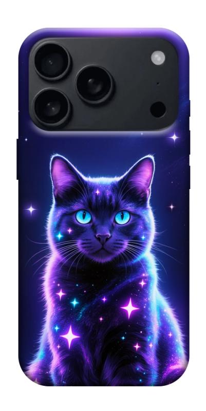Чехол itsPrint Galaxy purple cat для Apple iPhone 17 Pro (6.3"), животные, купить оптом с доставкой
