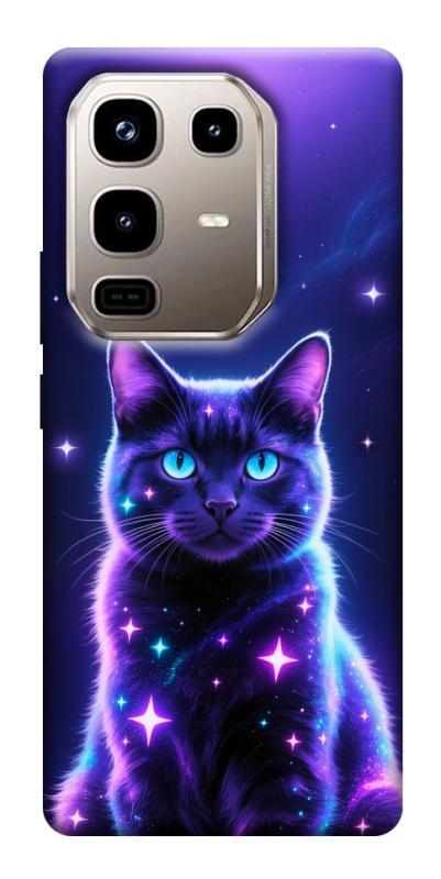 Чехол itsPrint Galaxy purple cat для Infinix Note 50 Pro 4G, животные, купить оптом с доставкой
