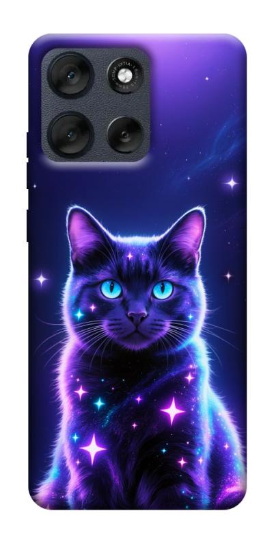 Чехол itsPrint Galaxy purple cat для Motorola Moto G56 5G, животные, купить оптом с доставкой