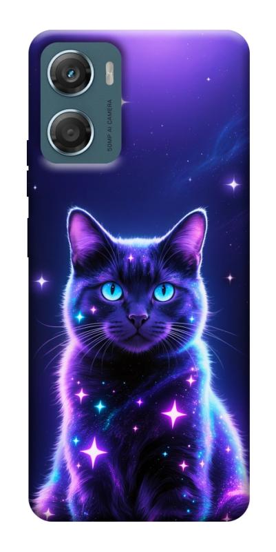 Чехол itsPrint Galaxy purple cat для Motorola Moto G06, котики, купить оптом с доставкой