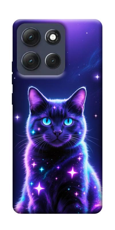 Чехол itsPrint Galaxy purple cat для Motorola Moto G86 Power, животные, купить оптом с доставкой