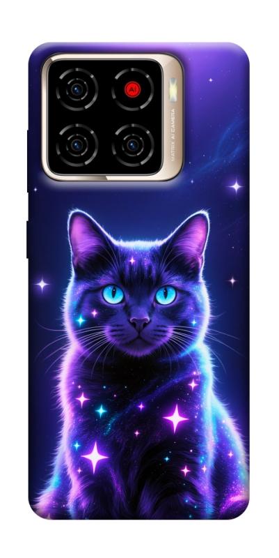 Чехол itsPrint Galaxy purple cat для ZTE Blade A56, животные, купить оптом с доставкой
