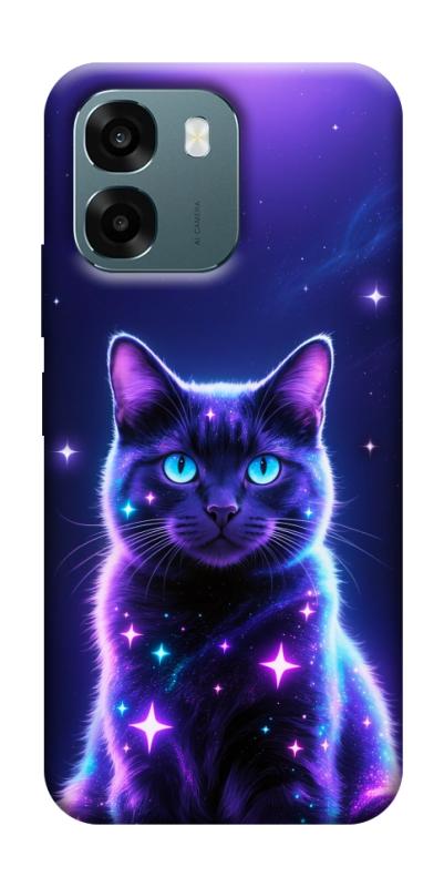 Чехол itsPrint Galaxy purple cat для Oppo A6, котики, купить оптом с доставкой