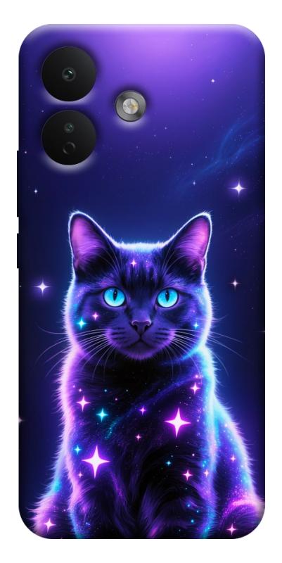 Чехол itsPrint Galaxy purple cat для Xiaomi Redmi Note 17 Pro, котики, купить оптом с доставкой