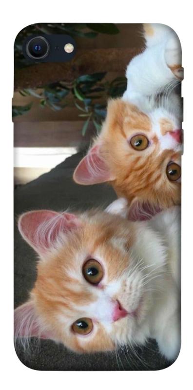 Чехол itsPrint Fluffy Duo для Apple iPhone SE (2020), животные, купить оптом с доставкой