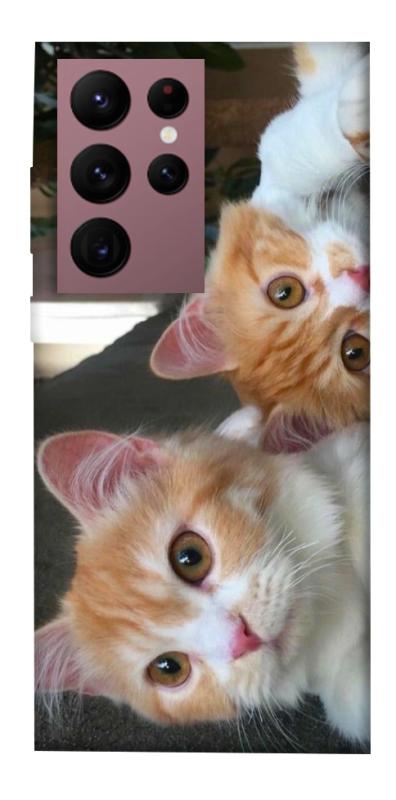 Чехол itsPrint Fluffy Duo для Samsung Galaxy S22 Ultra, животные, купить оптом с доставкой