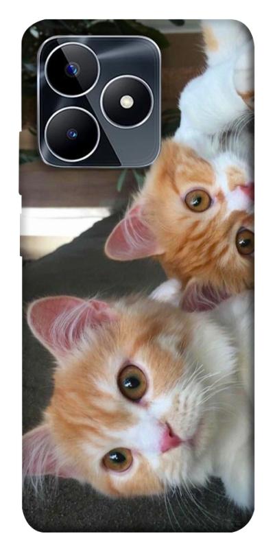 Чехол itsPrint Fluffy Duo для Realme C53, животные, купить оптом с доставкой