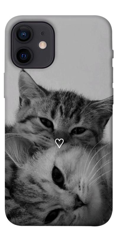 Чехол itsPrint Grey cats для Apple iPhone 12 mini (5.4"), животные, купить оптом с доставкой