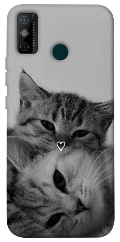 Чехол itsPrint Grey cats для TECNO Spark 6 Go, котики, купить оптом с доставкой