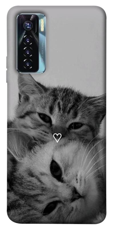 Чехол itsPrint Grey cats для TECNO Camon 17 Pro, котики, купить оптом с доставкой