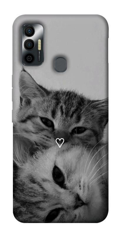 Чехол itsPrint Grey cats для TECNO Spark 7, котики, купить оптом с доставкой