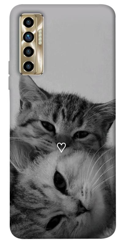 Чехол itsPrint Grey cats для TECNO Camon 17P, животные, купить оптом с доставкой
