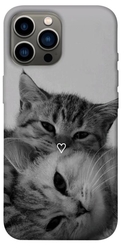 Чохол itsPrint Grey cats для Apple iPhone 13 Pro Max (6.7"), тварини, купити оптом з доставкою