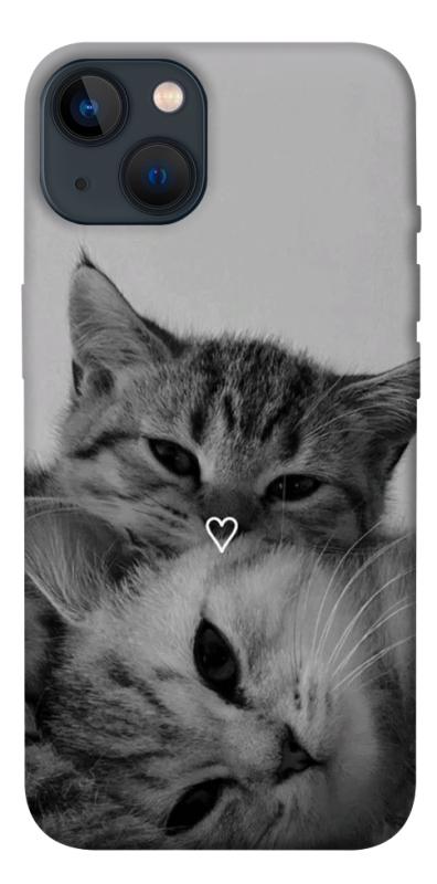 Чехол itsPrint Grey cats для Apple iPhone 13 (6.1"), животные, купить оптом с доставкой