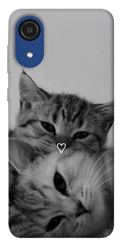 Чехол itsPrint Grey cats для Samsung Galaxy A03 Core, котики, купить оптом с доставкой