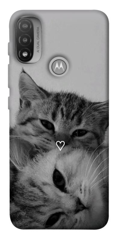 Чохол itsPrint Grey cats для Motorola Moto E20, котики, купити оптом з доставкою