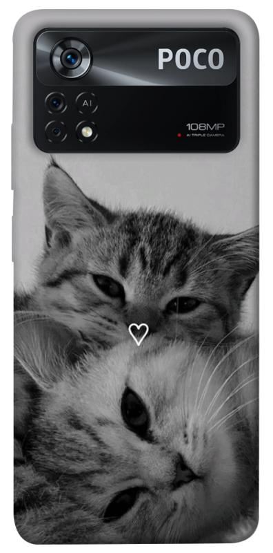 Чехол itsPrint Grey cats для Xiaomi Poco X4 Pro 5G, котики, купить оптом с доставкой