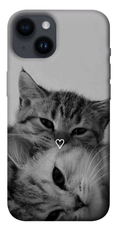 Чехол itsPrint Grey cats для Apple iPhone 14 (6.1"), животные, купить оптом с доставкой