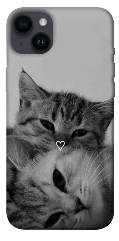 Чехол itsPrint Grey cats для Apple iPhone 14 Plus (6.7"), животные, купить оптом с доставкой