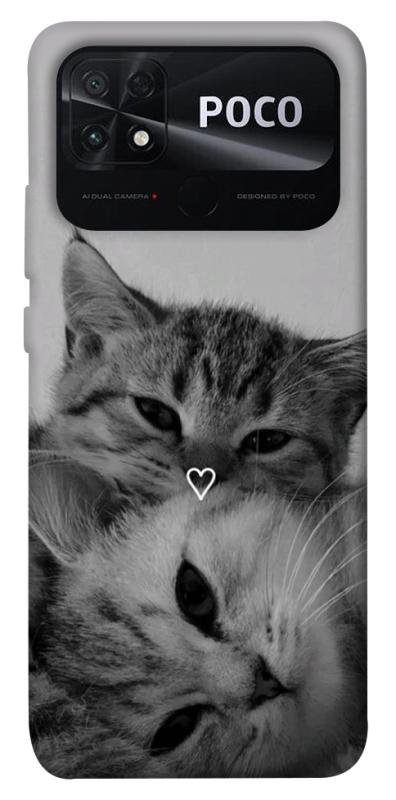 Чохол itsPrint Grey cats для Xiaomi Poco C40, котики, купити оптом з доставкою