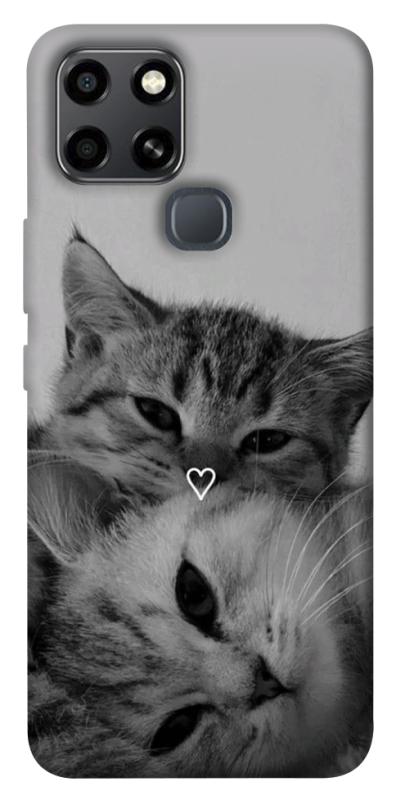 Чехол itsPrint Grey cats для Infinix Smart 6, котики, купить оптом с доставкой