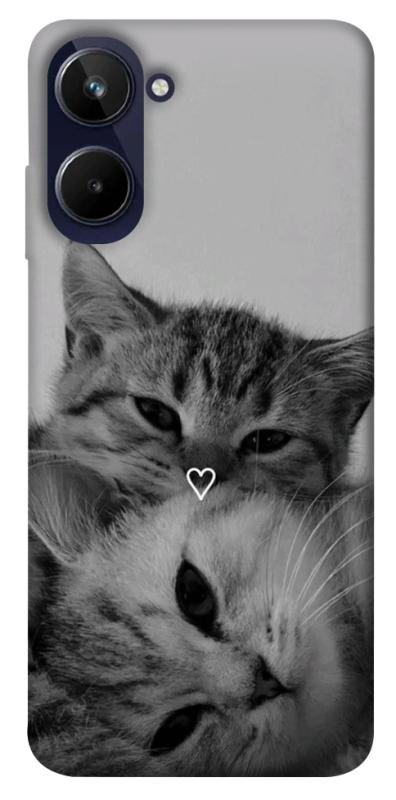 Чехол itsPrint Grey cats для Realme 10 4G, котики, купить оптом с доставкой