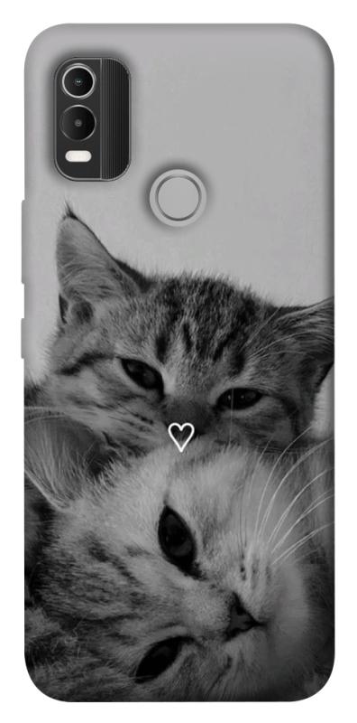 Чохол itsPrint Grey cats для Nokia C21 Plus, котики, купити оптом з доставкою
