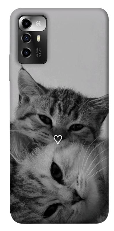 Чехол itsPrint Grey cats для ZTE Blade A72, котики, купить оптом с доставкой