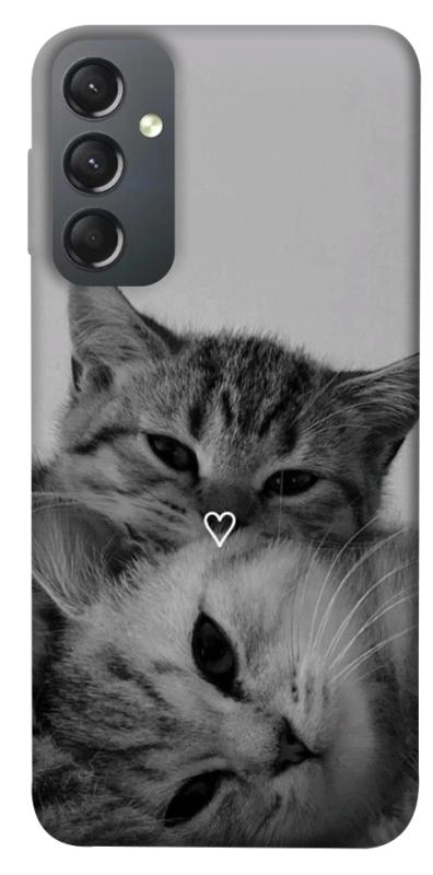 Чехол itsPrint Grey cats для Samsung Galaxy A24 4G, животные, купить оптом с доставкой