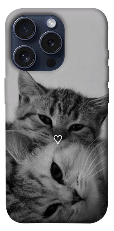Чехол itsPrint Grey cats для Apple iPhone 15 Pro (6.1"), животные, купить оптом с доставкой