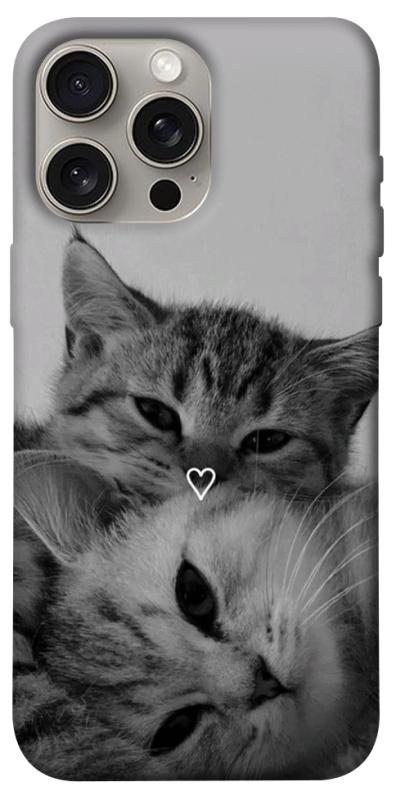 Чехол itsPrint Grey cats для Apple iPhone 15 Pro Max (6.7"), котики, купить оптом с доставкой