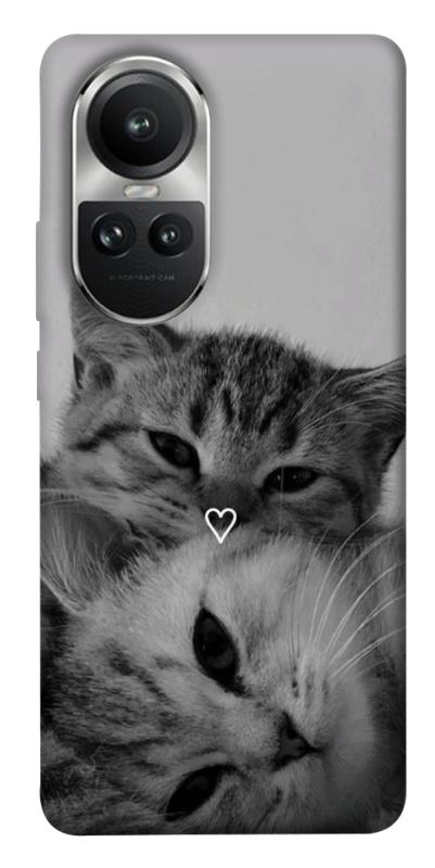 Чехол itsPrint Grey cats для Oppo Reno 10, животные, купить оптом с доставкой