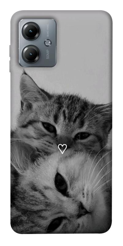 Чехол itsPrint Grey cats для Motorola Moto G14, котики, купить оптом с доставкой