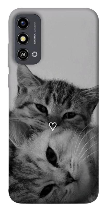 Чохол itsPrint Grey cats для ZTE Blade A53, тварини, купити оптом з доставкою
