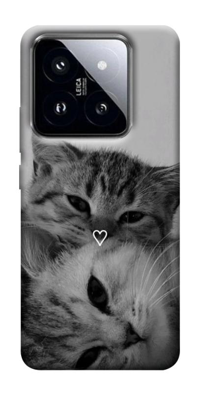 Чохол itsPrint Grey cats для Xiaomi 14 Pro, котики, купити оптом з доставкою