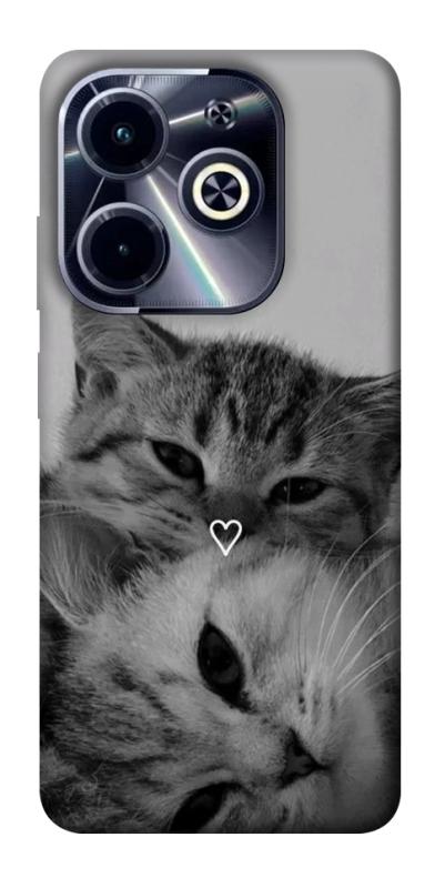Чехол itsPrint Grey cats для Infinix Hot 40i, животные, купить оптом с доставкой