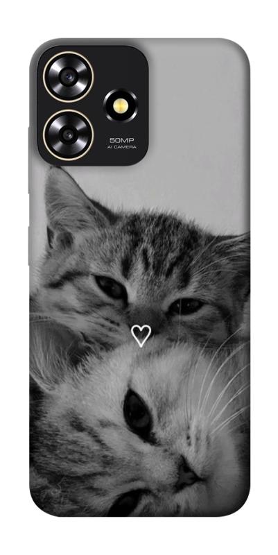 Чехол itsPrint Grey cats для ZTE Blade A73 4G, животные, купить оптом с доставкой