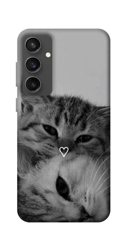 Чехол itsPrint Grey cats для Samsung Galaxy S24 FE, котики, купить оптом с доставкой