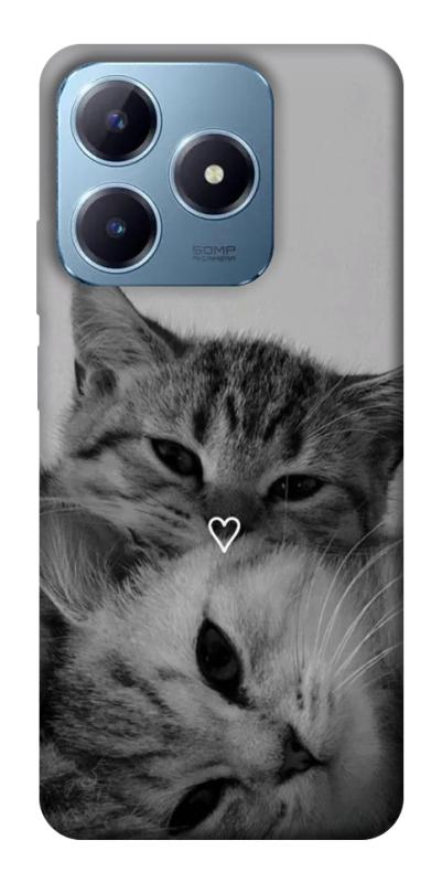 Чехол itsPrint Grey cats для Realme C63 4G, котики, купить оптом с доставкой