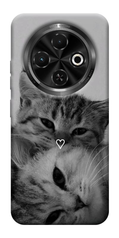 Чохол itsPrint Grey cats для TECNO Spark 30C, тварини, купити оптом з доставкою